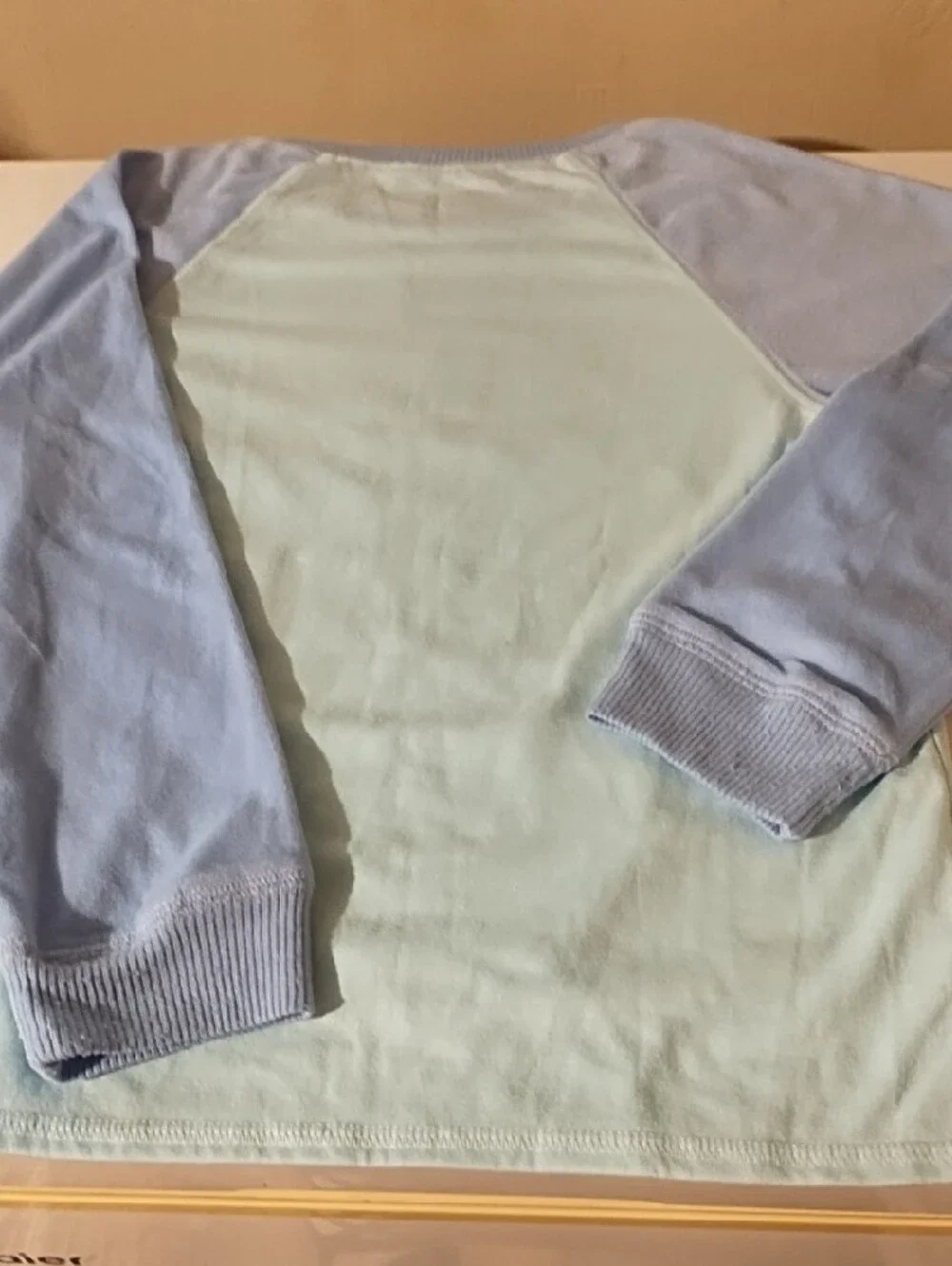 Justice Light Blue & Sky Blue 'YETI for Presents' Long Sleeve Tee Very Nice 12 .